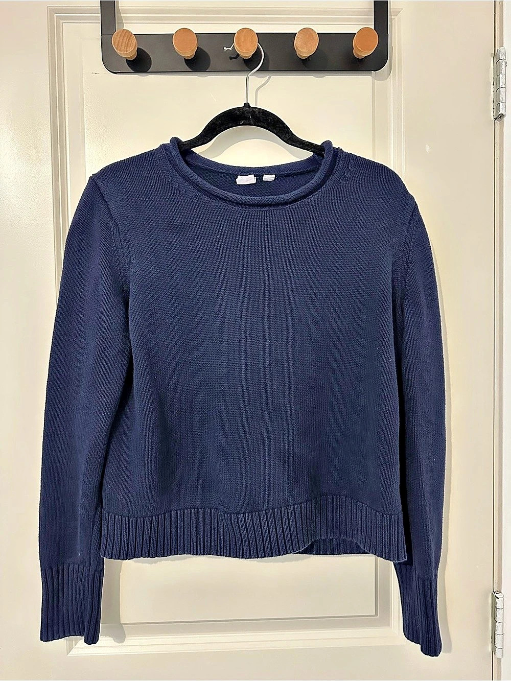 Gap 100% cotton Crew Neck Sweater in Blue Size Medium